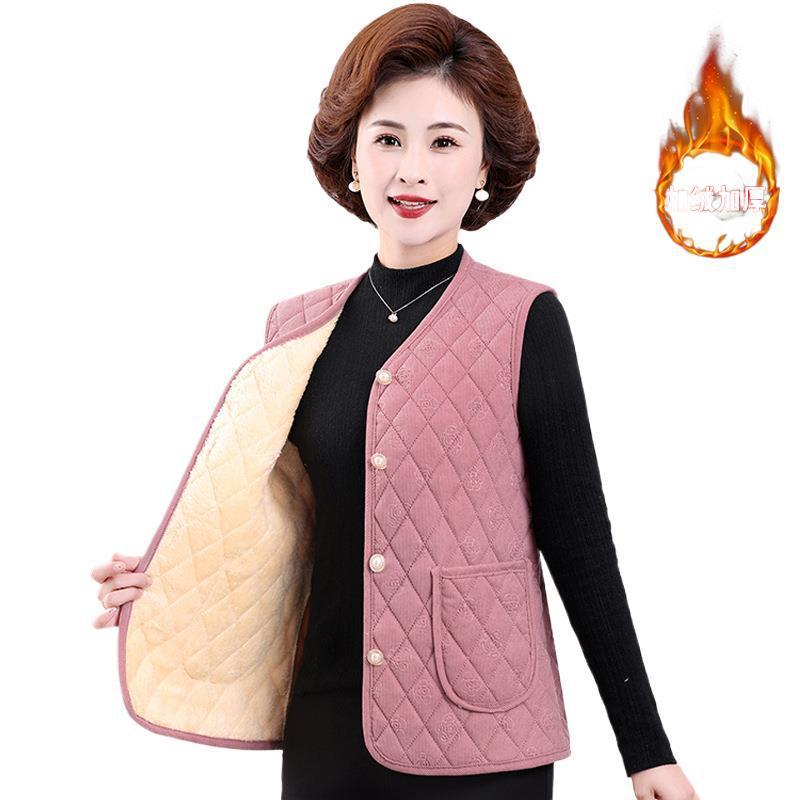 ベスト レディース 中高年 女性用 あったか裏起毛 アウター シニア チョッキ おばあちゃん お母さん プ..