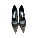 パンプス レディース ポインテッドトゥ メッシュ ジルコニア飾り ハイヒール ピンヒール スリップオン 6.5cm 8.5cm 白 黒 ベージュ 通勤 結婚式 ...