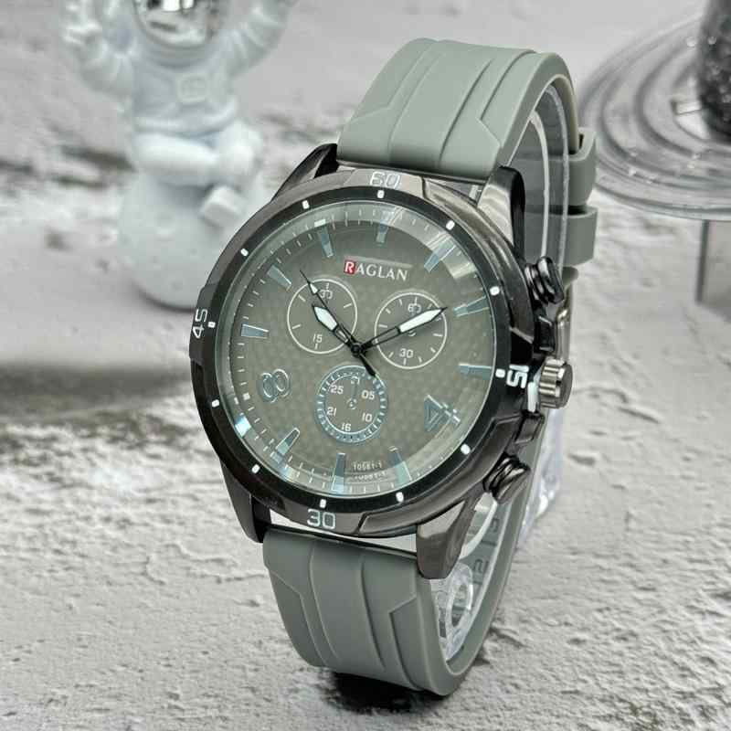 腕時計 メンズ 男性用 学生 普段使い カジュアル スポーツ シリコンバンド アナログ 大文字盤 シルバー..