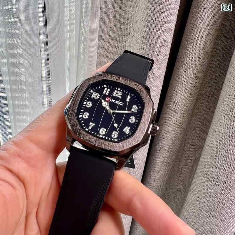 腕時計 メンズ レディース カジュアル スクエアフェイス アナログ クォーツ 合金 仿皮 防水なし ブラック ホワイト グリーン グレー ブルー コーヒー