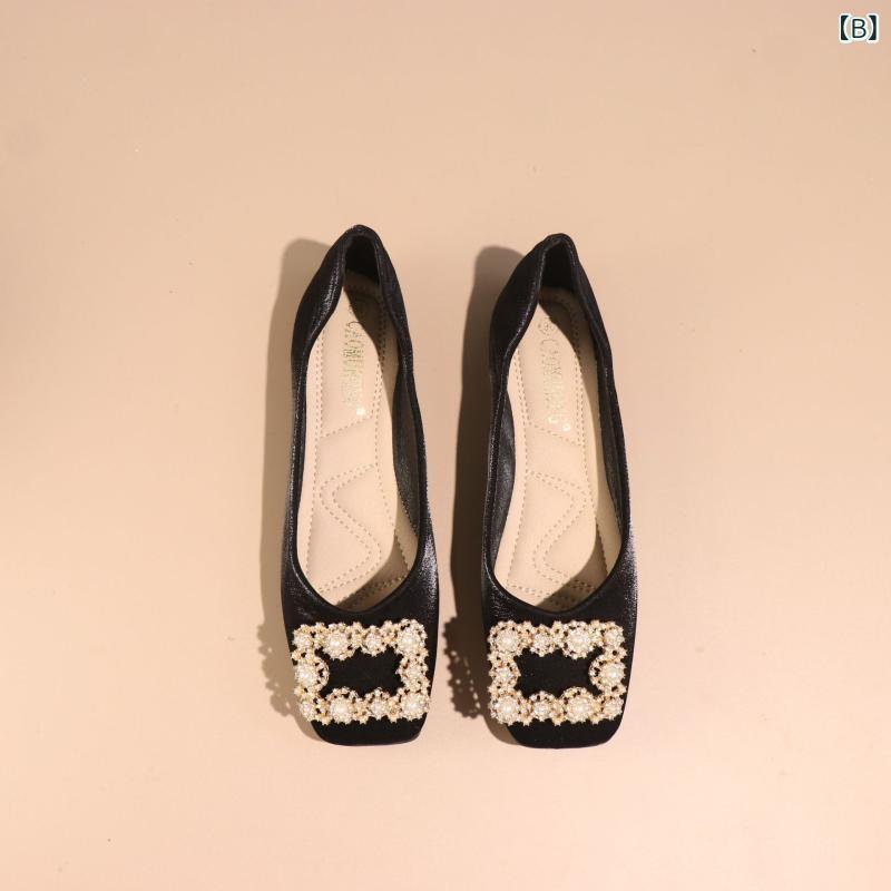 パンプス レディース ブライダルシューズ ウェディングシューズ フラット ローヒール ぺたんこ 妊婦 疲れない 痛くない 滑り止め プレーンパンプス サテン ち...