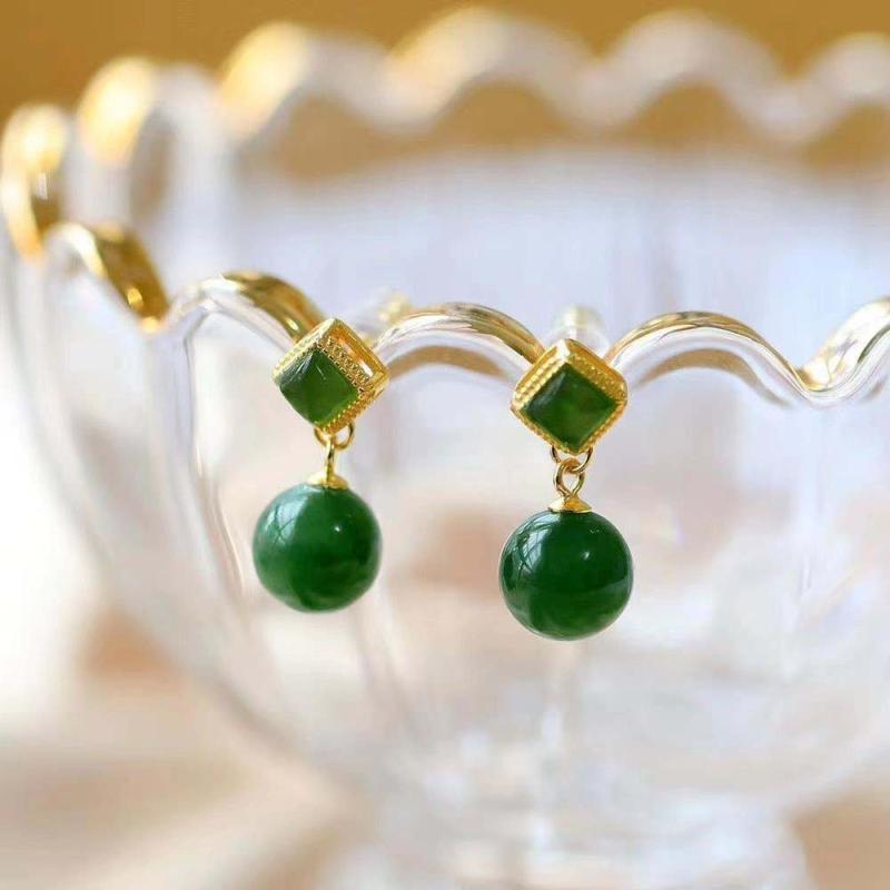 ピアス レディース 琉璃 ガラス イヤリング 新中式 中国風 個性的 幾何学 碧玉 ビーズ ハンドメイド ア..