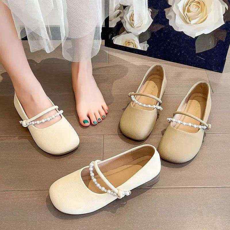 靴 レディース マタニティシューズ フラットシューズ スクエアトゥ ビーズ付き 厚底 ローファー スリッ..