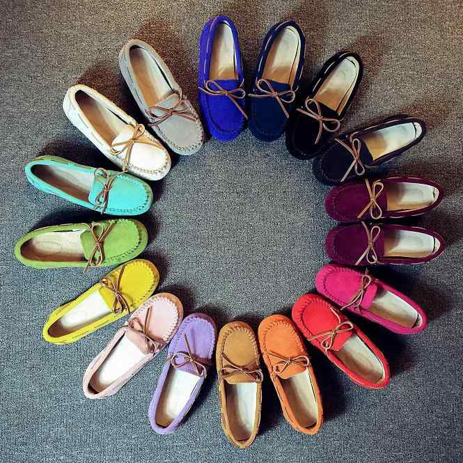 靴 レディース フラットシューズ スリッポン ローヒール ラウンドトゥ ぺたんこ 春夏秋冬 真皮 レザー ..