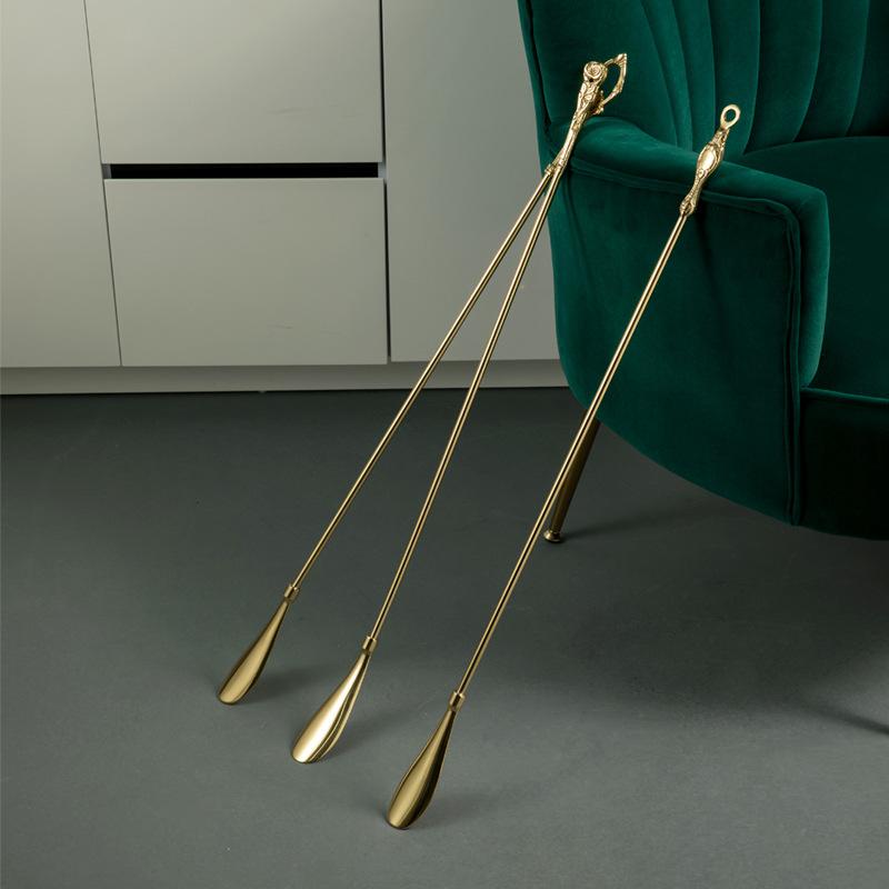 靴べら 高級感 真鍮製 靴箆 ロング 58cm 77cm 欧風 ホーム シューホーン 妊婦 高齢者 向け 滑り止め ヘ..