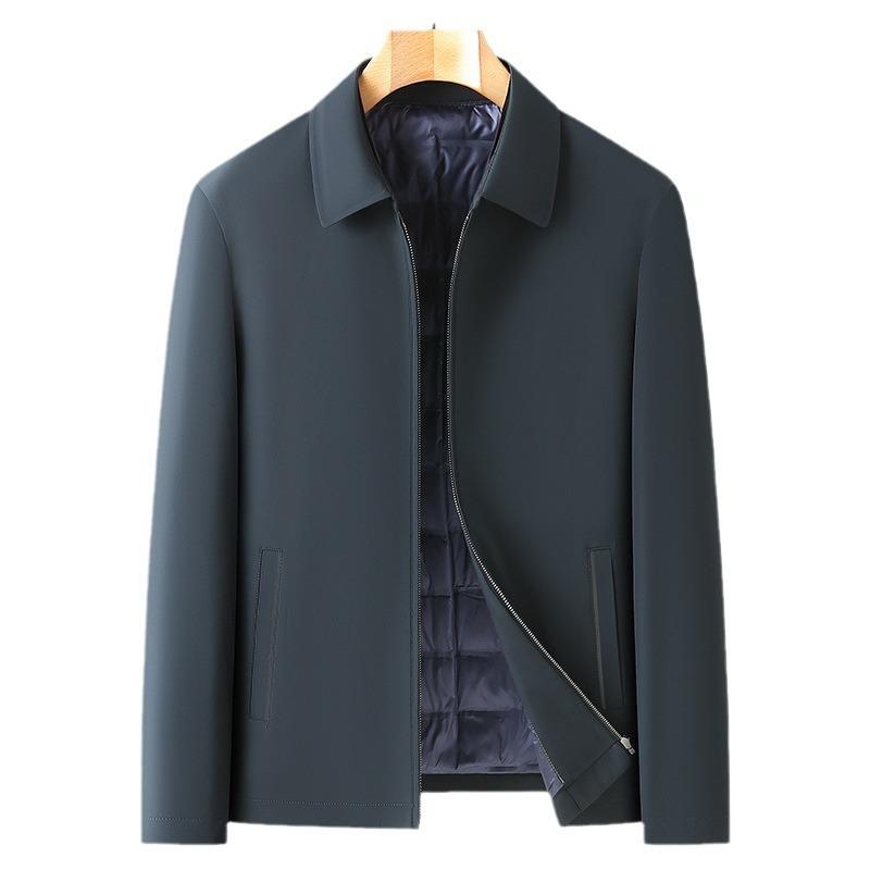 ジャケット メンズ 男性用 鸭绒 ダウン取り外し可能 襟付き ビジネス カジュアル 保温 アウター 厚手 冬服 紳士 30代 40代...