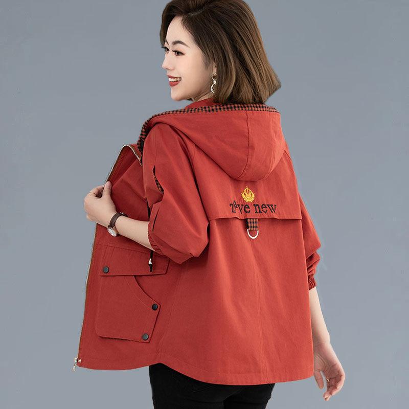 ジャケット レディース 母の日 コットン アウター 春秋 長袖 ミドル丈 パーカー フード付き 配色 切り..