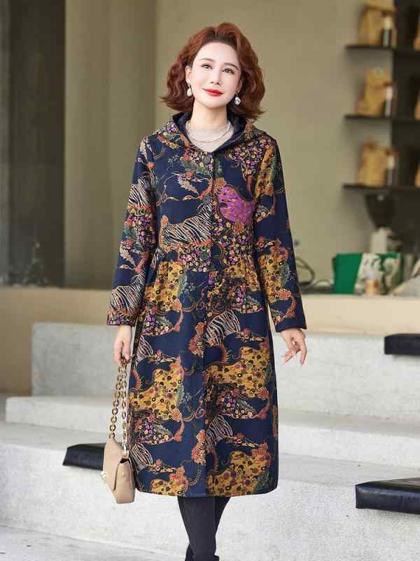 コート レディース 秋冬 ママ ミセス アウター 中綿 ジャンパー ブルゾン フード付き ゆったり 大きい..