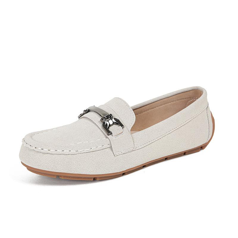 豆豆靴 レディース 婦人靴 フラット ローヒール ラウンドトゥ スリッポン モカシン 超繊維 柔らかい ぺ..