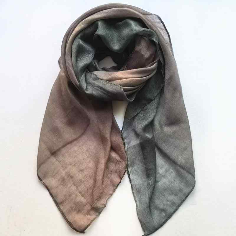 ストール レディース 秋冬 保温 日焼け止め バリ紗風プリント 纯色 切り替え ロング マフラー 綿 接触..