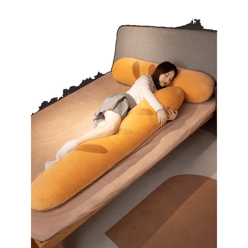 枕 クッション かわいい パン 長い 抱き枕 ベッド 睡眠 妊婦 挟み足 寮 ベッドヘッド 取り外し可能 洗..