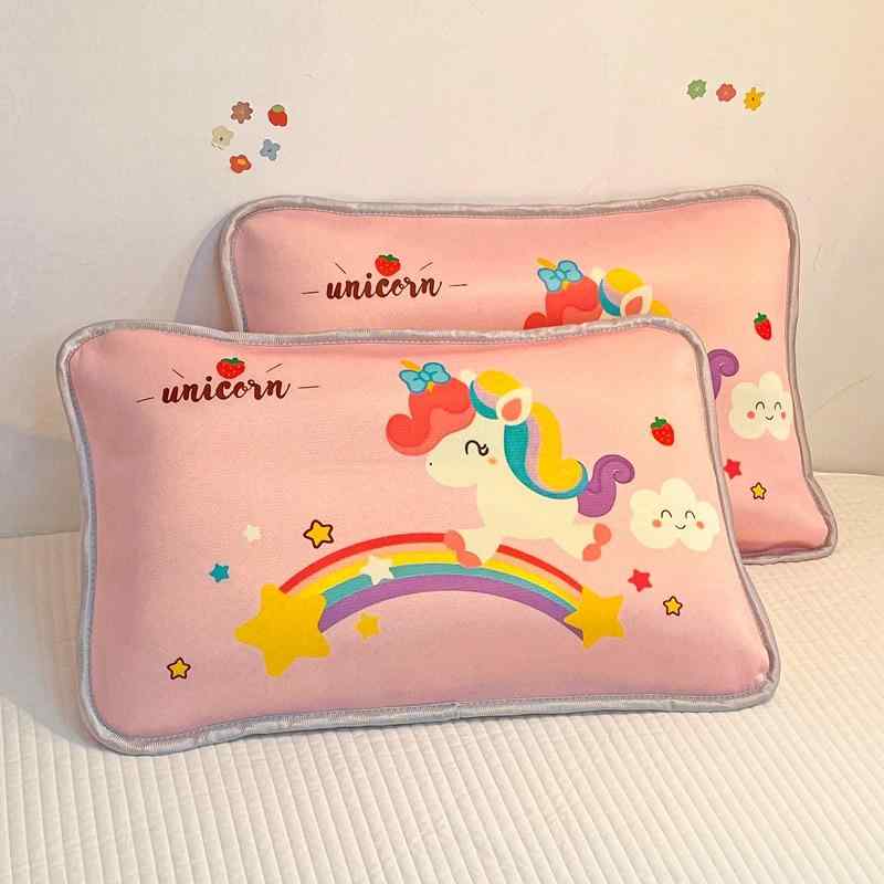 枕カバー キッズ 春夏 接触冷感 ポリエステル繊維 かわいい カートゥーン 斜文織 30cmX50cm 40cmX60cm