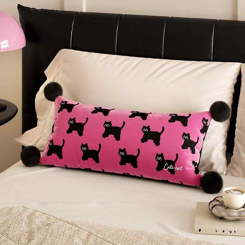 クッション 猫 レディース INS風 カートン 車載 枕 腰枕 ベッド 昼寝 PP綿 かわいい ストライプ 猫柄 ..