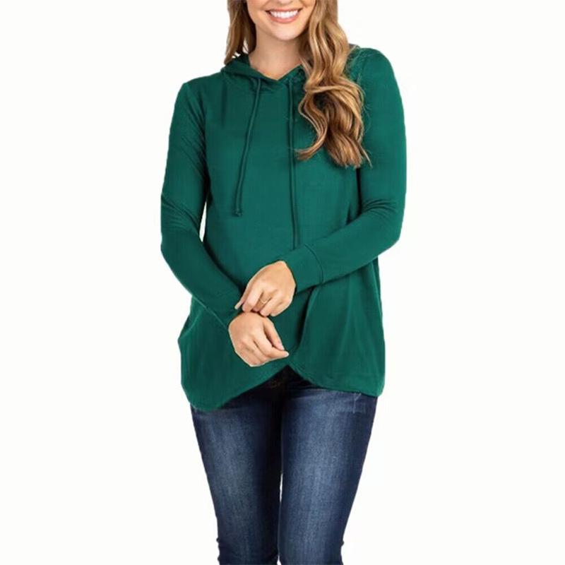 マタニティ トップス レディース 秋冬 長袖 フリル 飾り 修身 フード付き 婦人服 妊婦 産前 産後 ゆっ..