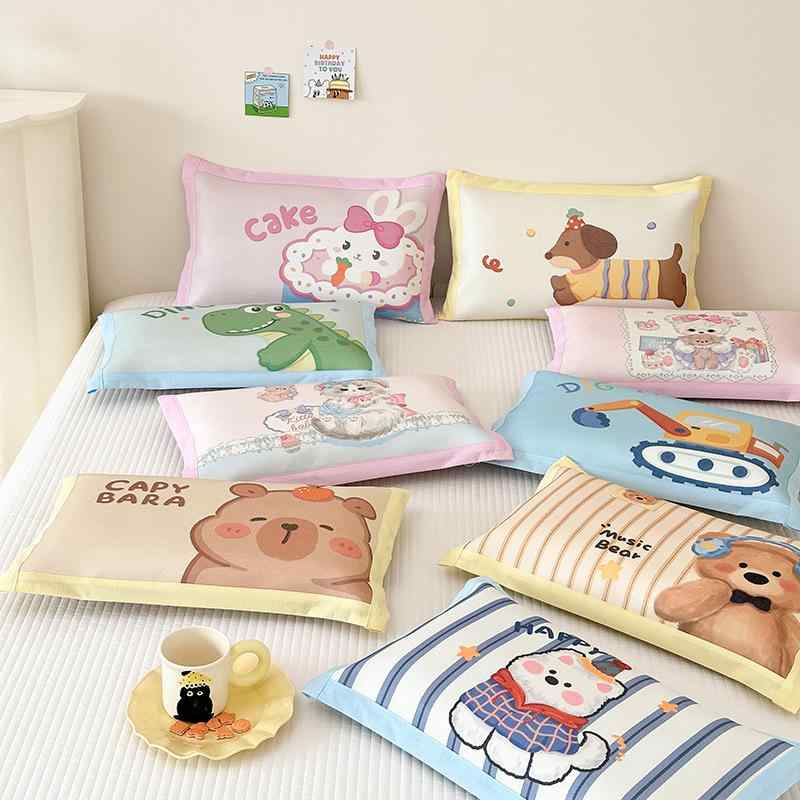 枕カバー キッズ 子供 カートゥーン柄 接触冷感 30 50cm 40 60cm