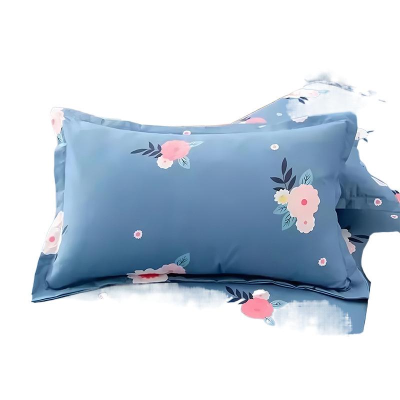 枕カバー 男女兼用 綿 枕カバー 2枚組 48cm 74cm 斜文織 枕ケース シンプル モダン 花柄 星柄 格子柄