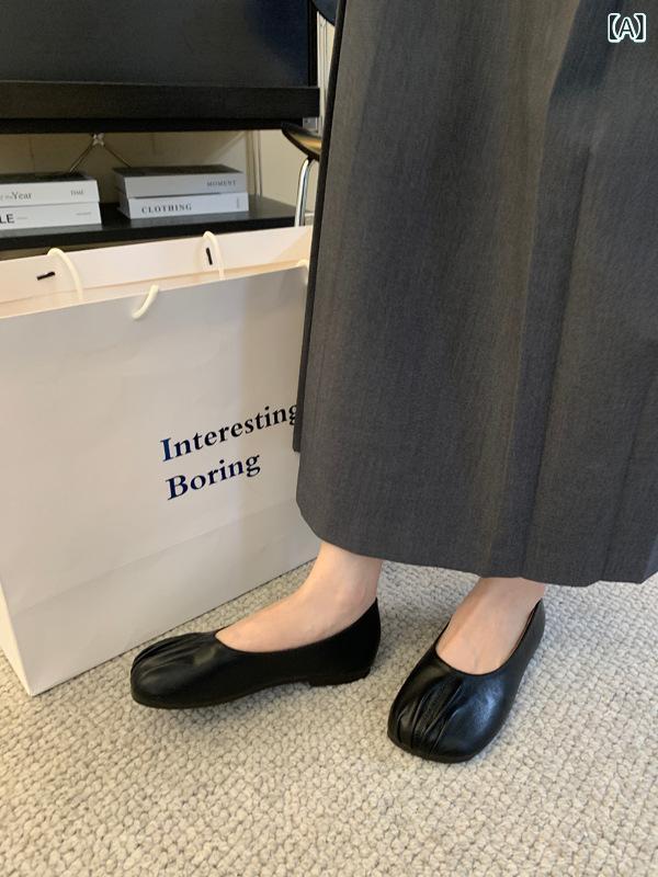 パンプス レディース 妊婦靴 フラット ローヒール ぺたんこ 柔らかい 痛くない 歩きやすい スリッポン 超繊維 浅口 無地 春夏 秋冬 黒 緑 シルバー