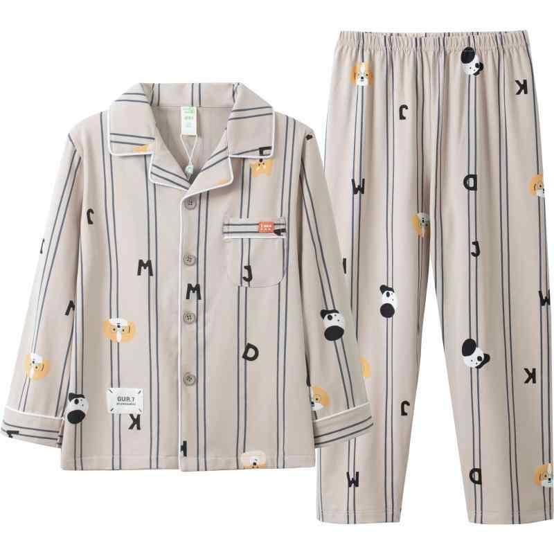 子供用パジャマ 男児 春秋 長袖 コットン セットアップ 男の子 中 大童 ルームウェア 寝間着 部屋着 グレー系