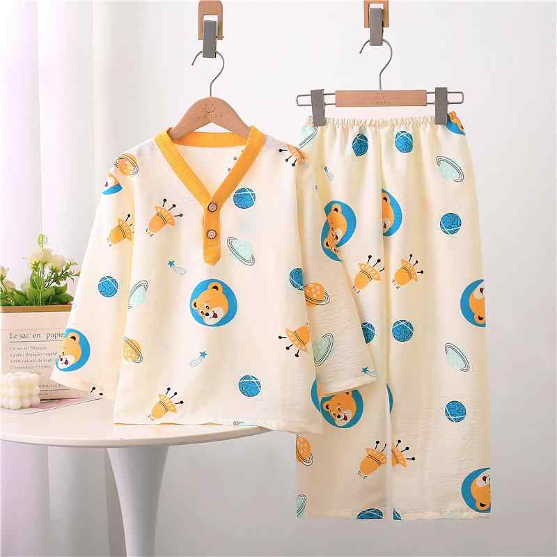 パジャマ キッズ 子供 男の子 薄手 長袖 春夏 ルームウェア 部屋着 綿100% 90cm 100cm 110cm 120cm 130cm 140cm 150cm 155cm 160cm 165cm 170cm 175cm かわいい 恐竜 車 柄