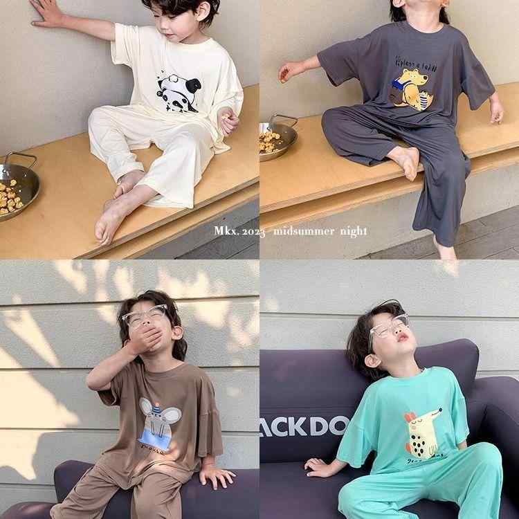 子供服 ベビー パジャマ 半袖 短パン 上下セット 薄手 男の子 ルームウェア 寝巻き 接触冷感 吸湿速乾 80 90 100 110 120 130 春夏