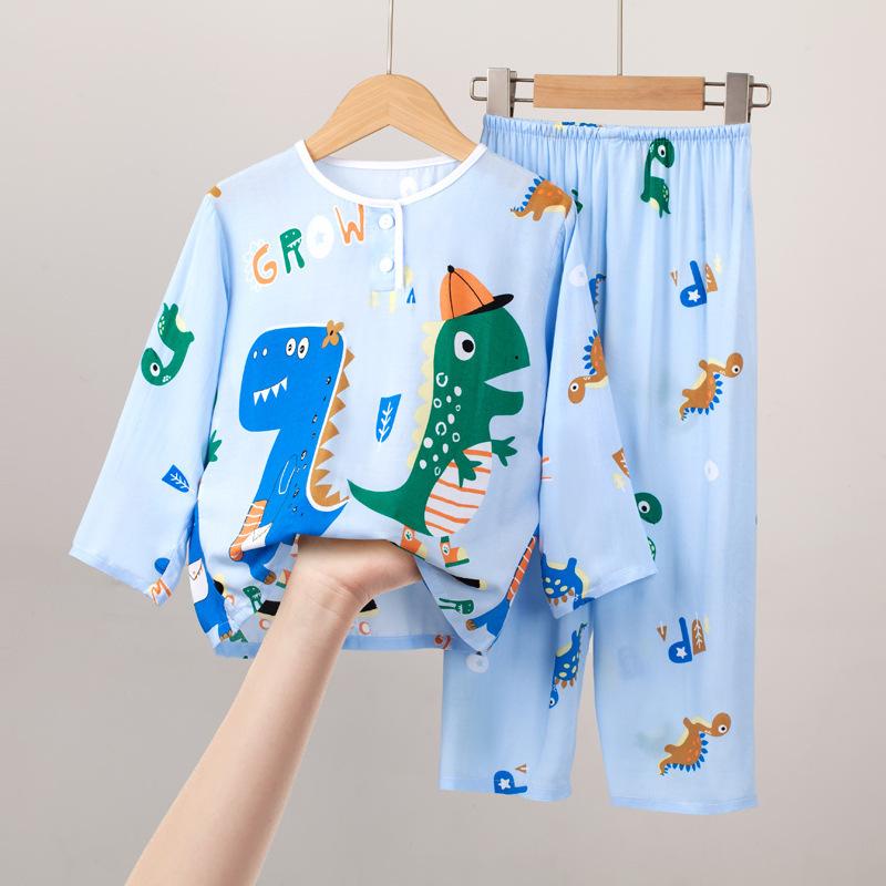 子供用パジャマ 女の子 ベビー 上下セット 綿 接触冷感 薄手 かわいい 小柄 チェック柄 アニマル柄