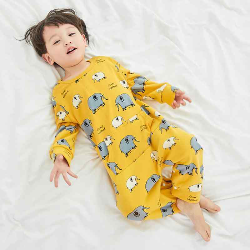 子供用パジャマ ルームウェア 春秋 婴幼儿 薄手 コットン100％ かわいい アニマル柄 ホワイト ベージュ..