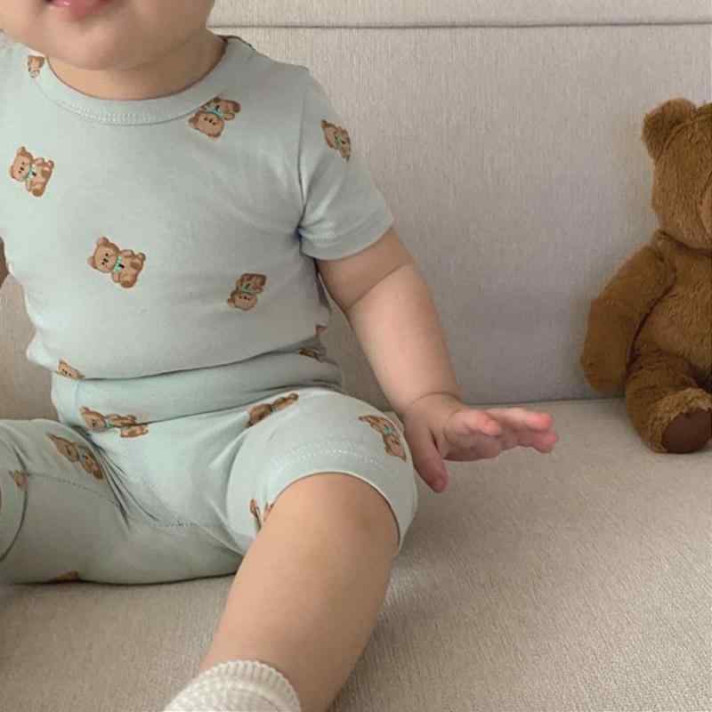 子供用パジャマ 上下セット ベビー服 キッズ 春夏 綿100％ 薄手 半袖 かわいい ルームウェア 吸湿性 通気性 80 90 100 110 120 130 ホワイト ブルー ピンク系