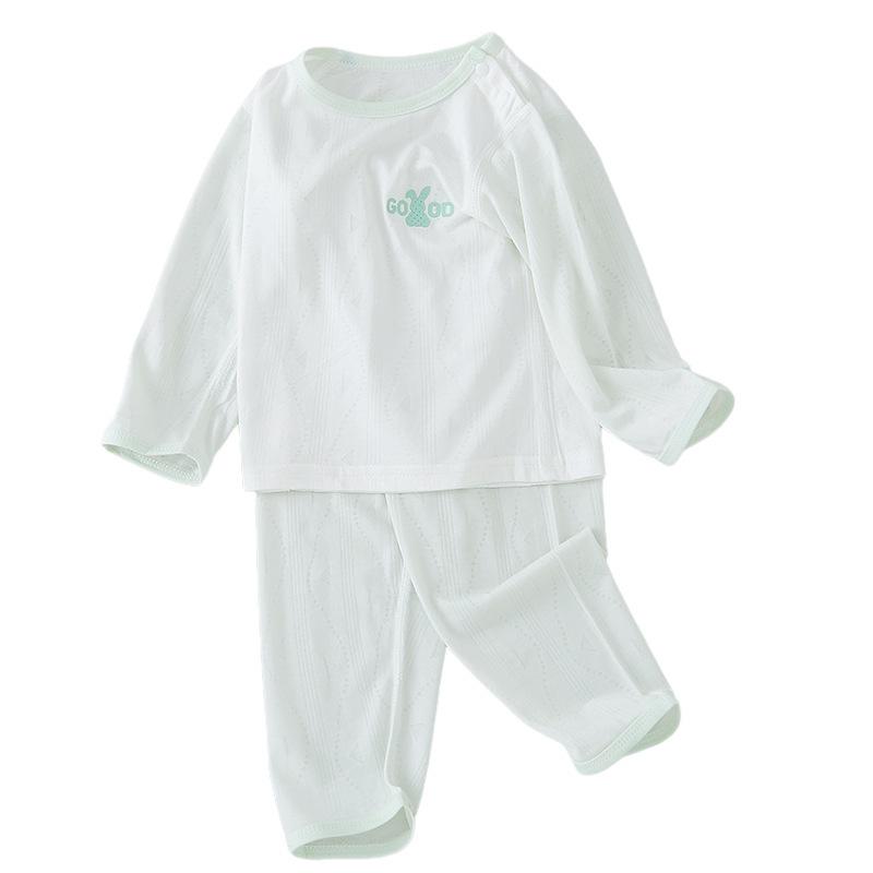 子供用パジャマ 上下セット 薄手 ベビー服 キッズ 男の子 女の子 接触冷感 再生繊維 無地 春夏