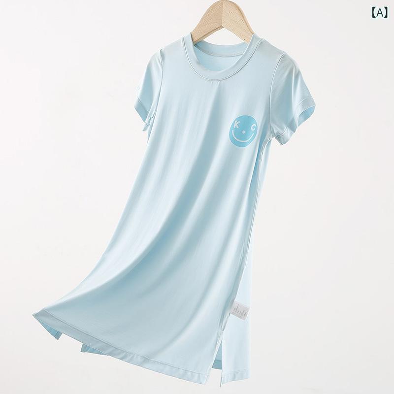 子供服 パジャマ 男の子 綿 モダール 薄手 涼しい 半袖 長袖 膝丈 ミディアム丈 春夏 秋 接触冷感 吸湿速乾 寝巻き ルームウェア 部屋着 かわいい おしゃれ