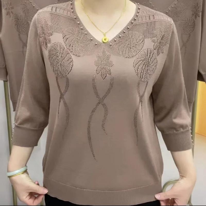 ニット レディース 7分袖 サマーニット カーディガン トップス 接触冷感 涼しい 薄手 きれいめ おしゃ..