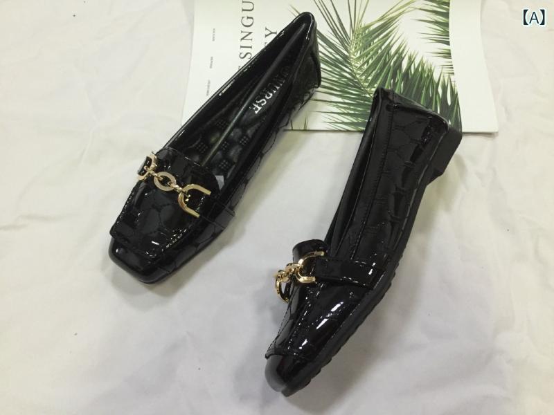 パンプス レディース フラット ローヒール スクエアトゥ ぺたんこ 履きやすい 柔らかい 痛くない 歩きやすい 無地 スリッポン カジュアル かわいい 春夏 秋...