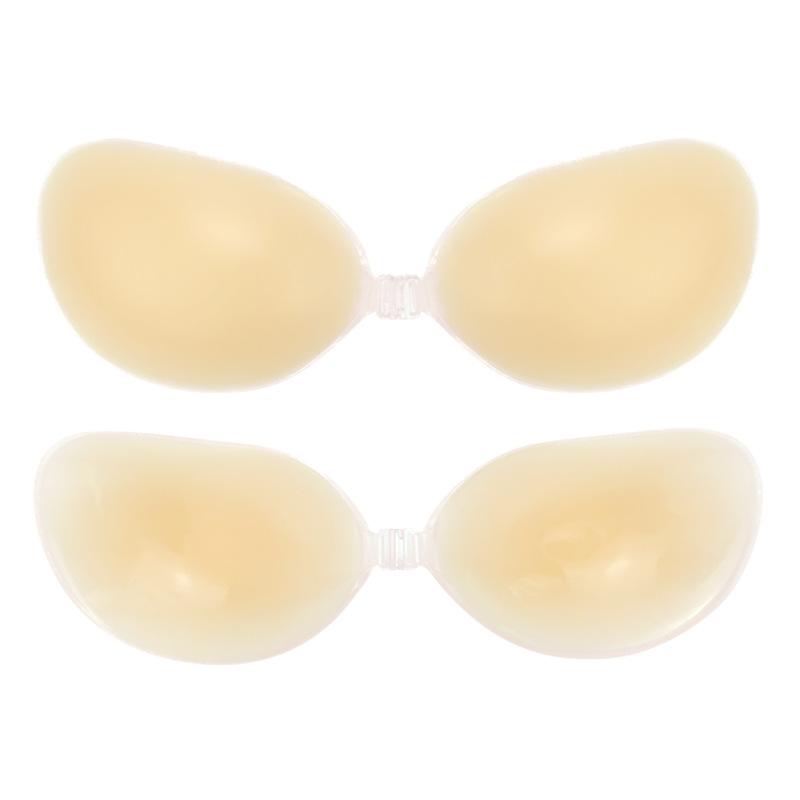ブラジャー シリコン A B C D ベージュ ヌード 寄せ上げ 防水 ヌードブラ ストラップレス 水着 ウエディングドレス用
