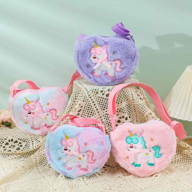 ショルダーバッグ キッズ 女の子 カートゥーン アニメ 斜めがけ バッグ かわいい ぬいぐるみ 素材 裏地..