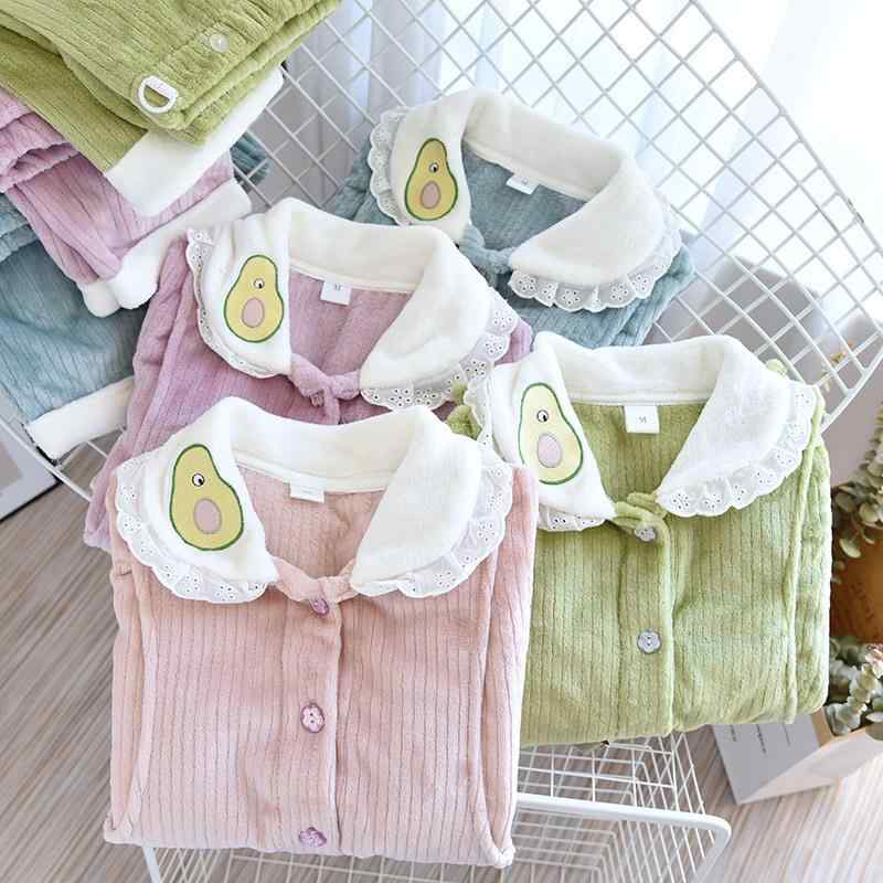 マタニティウェア 授乳服 秋冬 パジャマ 上下セット 厚手 フランネル 産前 産後 部屋着 ルームウェア ..