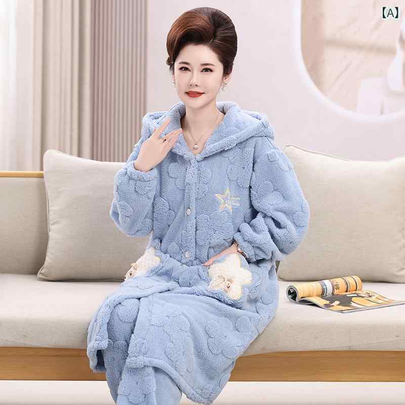 パジャマ レディース ルームウェア 長袖 長ズボン 上下セット フランネル あったか 厚手 部屋着 寝巻き..