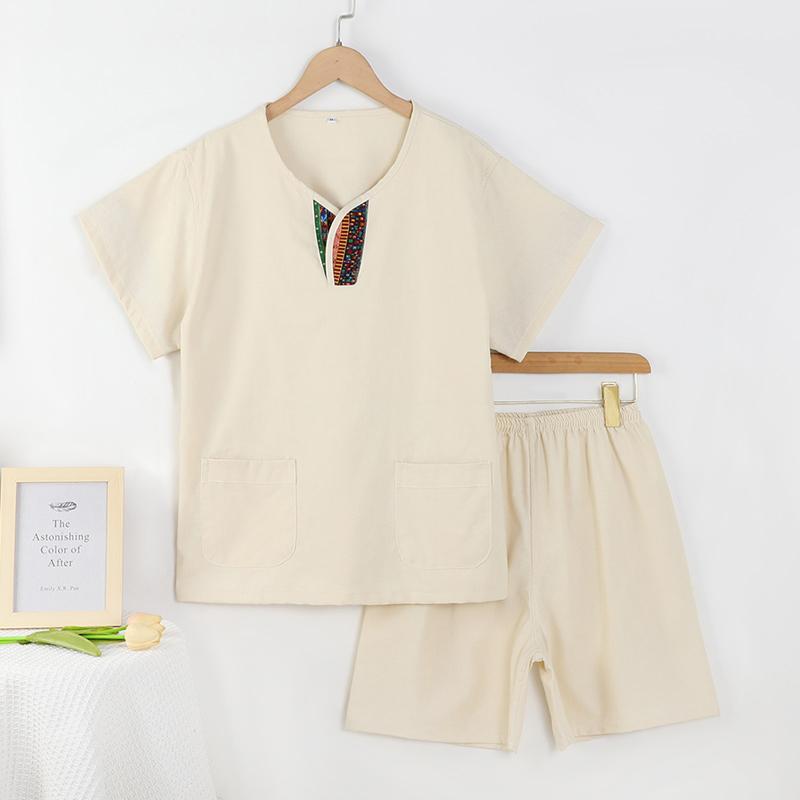 甚平 男性用 足湯 浴衣 綿 麻 リラックス ウェア パジャマ 部屋着 ルームウェア 4XL L M XL 2XL 3XL 米..