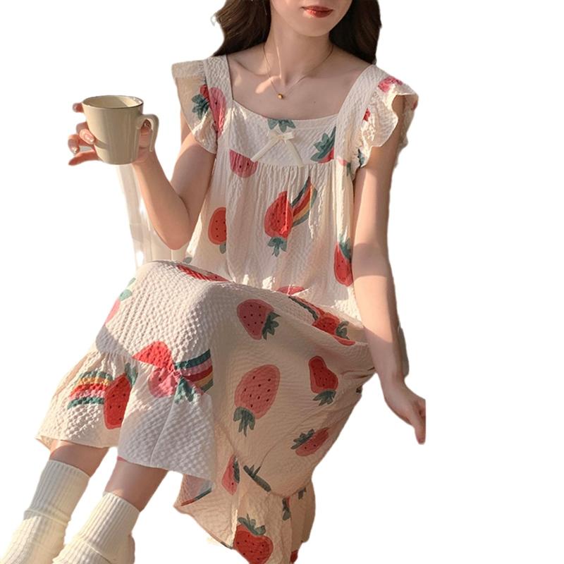 ワンピース レディース キャミソール ポリエステル 接触冷感 薄手 プリンセス風 マタニティ 部屋着 ル..