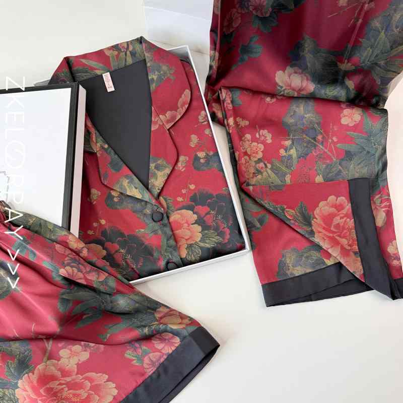 パジャマ レディース 再生繊維 接触冷感 薄手 ルームウェア 上下セット 3分袖 長ズボン 寝間着 部屋着 ..