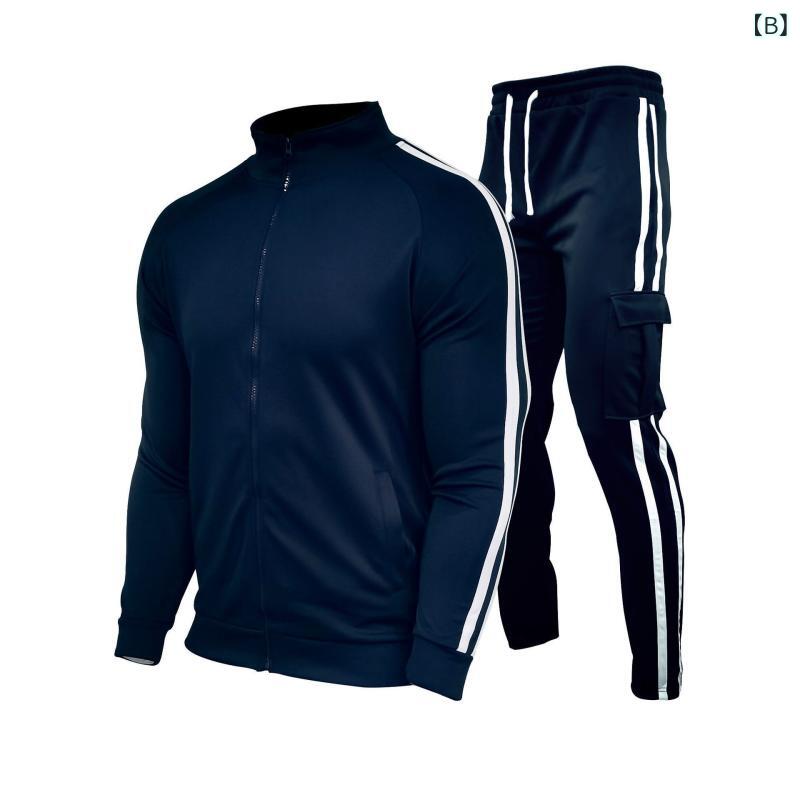 メンズ ジャージ セットアップ スポーツウェア 長袖 ジャケット パンツ 上下セット 部屋着 ランニングウェア 男性用 普段使い 伸縮性 ポリエステル 春秋 灰色 紺色 白色