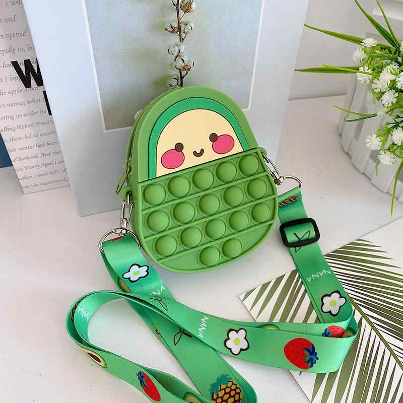 キッズ ショルダーバッグ ポシェット ユニコーン シリコン製 斜めがけ 鞄 かわいい アニマル モチーフ ..