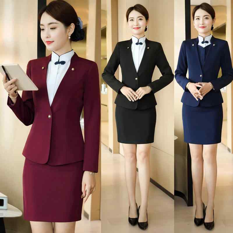 事務服 レディース パンツスーツ スカートスーツ 長袖 テーラードジャケット ブラウス ベスト付き 接客..