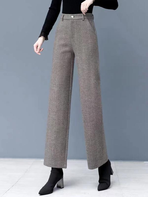 パンツ レディース ワイドパンツ 秋冬 裏起毛 あったか ゆったり ストレート カジュアル ポリエステル 無地 ブラック 黒 ブラウン 茶色 M L XL LL 3L