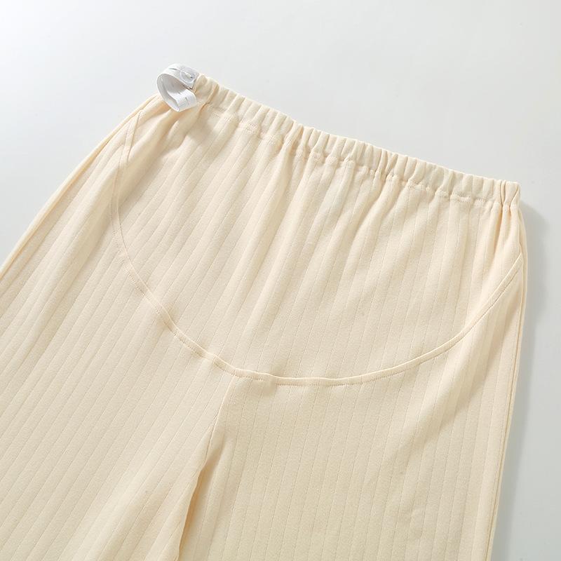 マタニティ パンツ レディース 秋冬 綿 アジャスター付き 腹帯 調整可能 無地 ストレート ワイドレッグ..