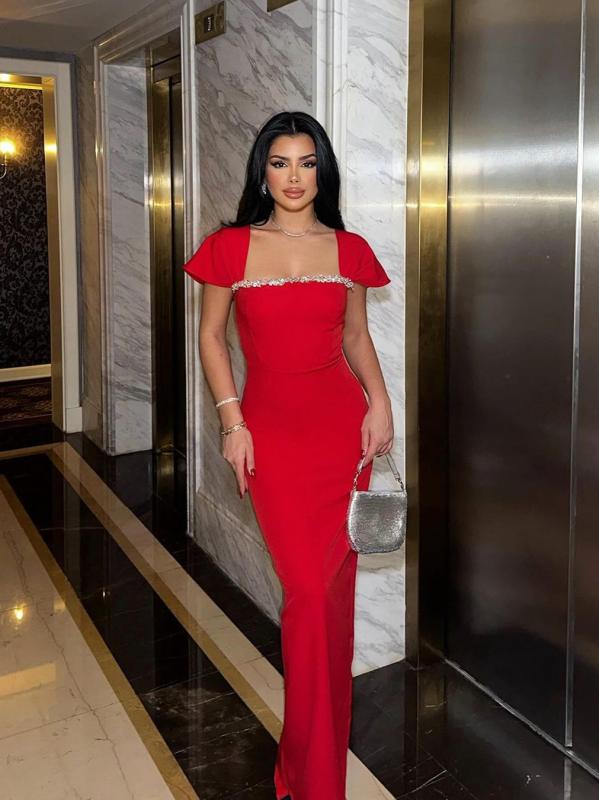 ワンピース レディース クリスマス フォーマル パーティー ドレス 膝丈 ノースリーブ タイト 高見え 無..