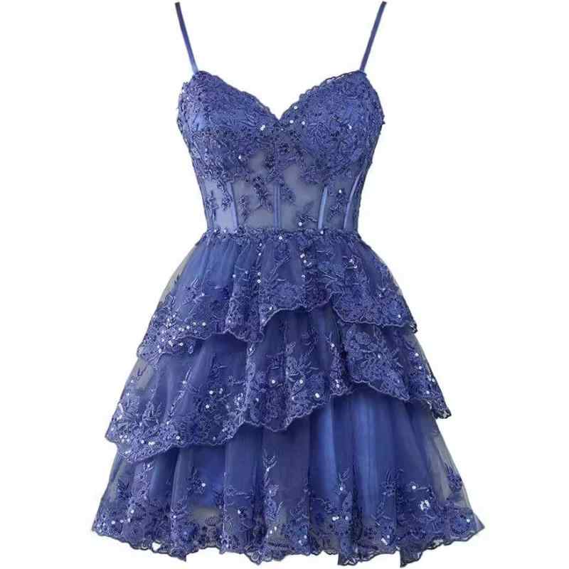 ドレス レディース イブニングドレス パーティードレス チュール レース ノースリーブ Aライン ミニ丈 ミドル丈 ブラック シャンパン ゴールド ネイビー グ...