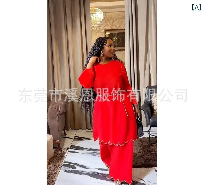 セットアップ レディース 褶zí プリーツ 長袖 トップス パンツ 2点セット 婦人服 ワイドパンツ ゆった..