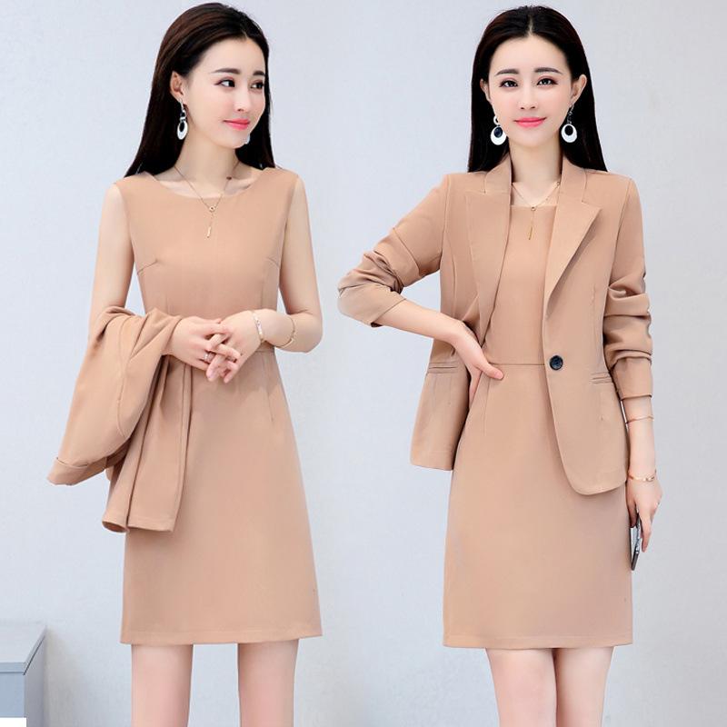 ワンピース レディース 春 セットアップ Aライン 膝丈 長袖 フォーマル 高見え おしゃれ きれいめ 着痩せ 無地 赤 カーキ 紫 黒