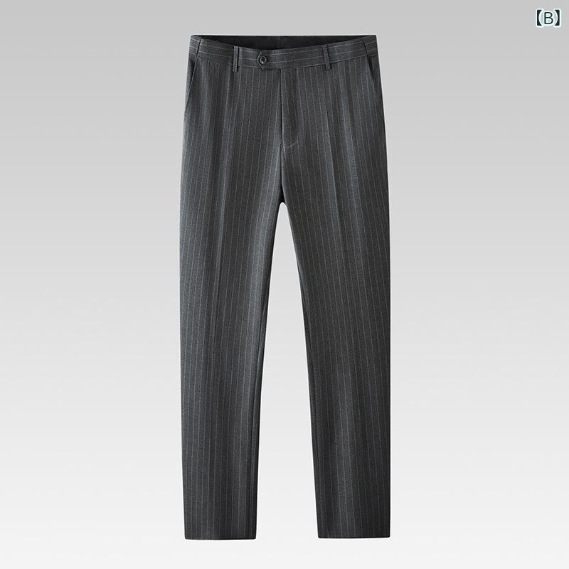 スーツ 男性用 大きいサイズ ストライプ柄 ビジネス カジュアル 3点セット 春秋