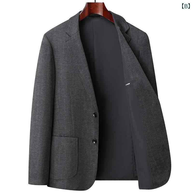 メンズ スーツ 秋物 厚手 洗える ノーアイロン ストレッチ テーラードジャケット 無地 ビジネス 紳士服 カジュアル シングルブレスト 立体ポケット ミドルエイジ 170/M 175/L 180/XL 185/XXL 190/XXXL 195/XXXX