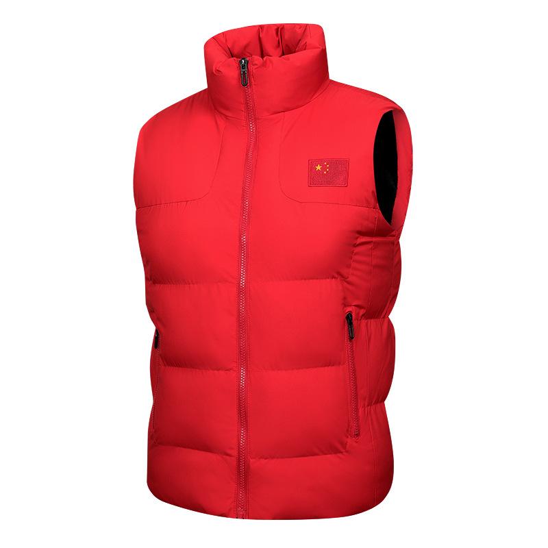 ベスト 男性用 ウィンター スポーツ ウェア 中綿入り 立ち襟 運動着 トレーニング ウェア エクササイズ..